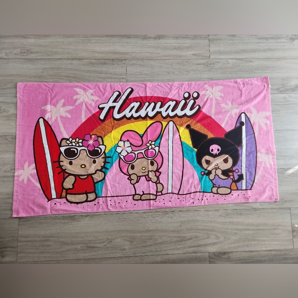 2 Hello Kitty Hawaii Beach Towel Set (New)